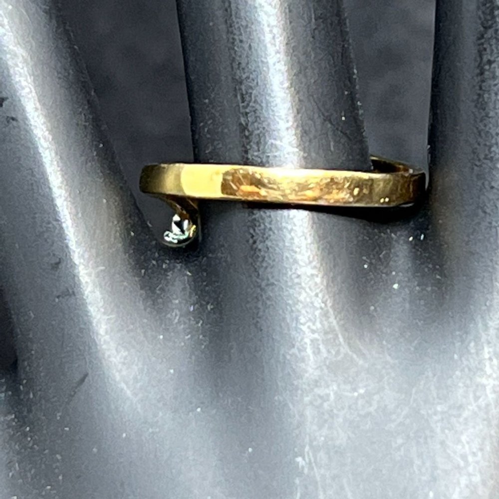 14k GE Gold, Red And Clear Rhinestone Statement Ring Signed MAJA (R295) - Picture 3 of 8